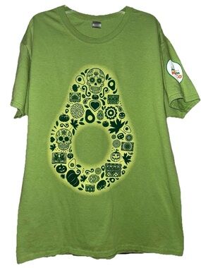 Texas HEB Green Avocados From Mexico x Dia De Los Muertos Adult Unisex Shirt Lrg